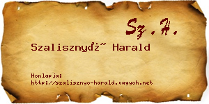 Szalisznyó Harald névjegykártya
